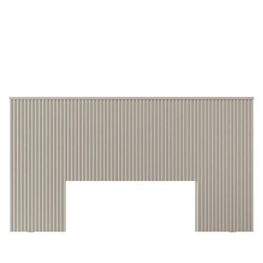 Imagem de Cabeceira Casal Ripada 133x241com Frame Alexa Off White - EdeCasaMovei