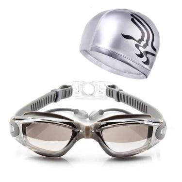 Imagem de Óculos Natação Mergulho Piscina Lentes Transparentes Touca - Hero Band