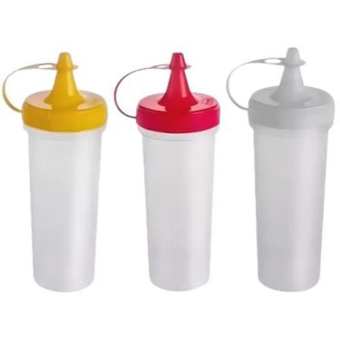 Imagem de 3 Bisnaga De Maionese Ketchup Mostarda Molho 280 Ml Plasútil