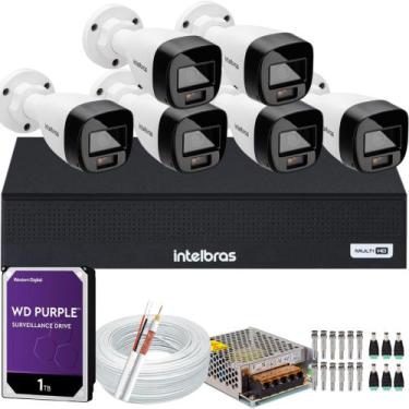 Imagem de Kit 6 Cameras Segurança Intelbras VHD 3220b+ Microfone Audio Full Colo