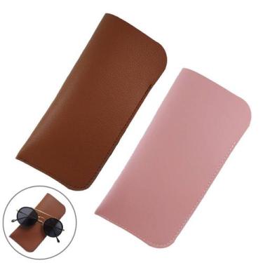 Imagem de Kit 2 Estojo Fino Para Bolsa Porta Oculos Capinha Portatil - Oculos20v