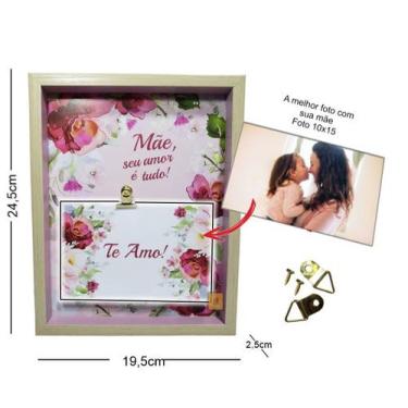 Imagem de Porta Retrato Quadro Mural Frases Motivacionais Dia das Mães - MultiA,