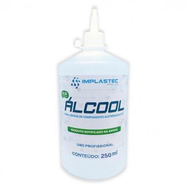 Imagem de Álcool Isopropilíco 250ml Para Limpeza Componente Eletrônico Implastec