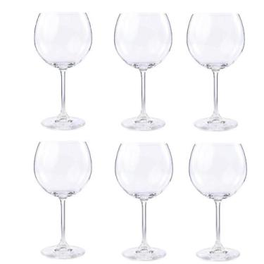 Imagem de Cj 06 tacas vinho bohemia gastro cristal de titanio 570ml