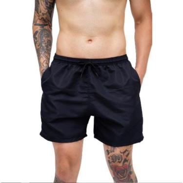 Imagem de Short Mauricinho Masculino Bermuda Tactel Academia Treino - TMG, Preto