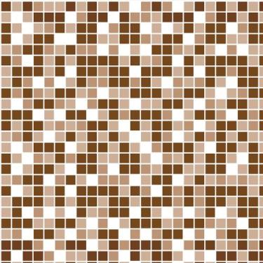 Imagem de Papel de Parede Autocolante Pastilhas Quadriculadas Fundo Marrom E Bra
