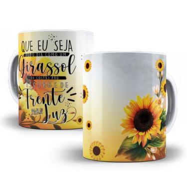 Imagem de Caneca Girassol Frase Porcelana Personalizada - Tio da Caneca