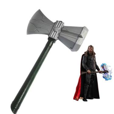 Imagem de Martelo Thor Machado Brinquedo Grande Heróis Vingadores Infantil Trovã