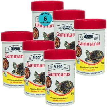 Imagem de Ração Alcon Club Gammarus 11g Para Tartarugas Aquáticas Kit Com 6