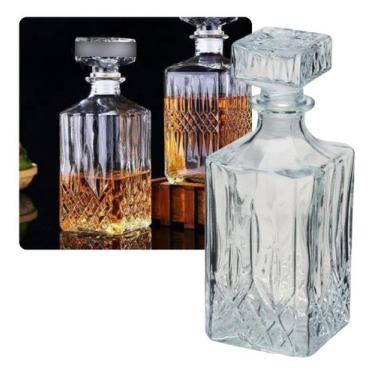 Imagem de Garrafa De Whisky Vidro Transparente Bred 900ml Mimo Style Decoração L