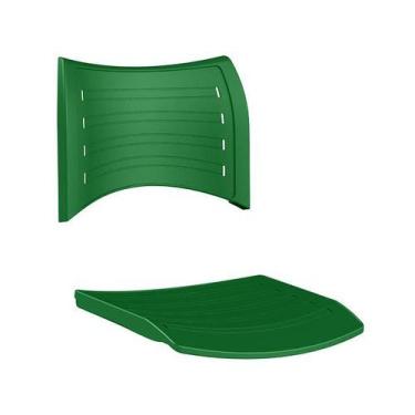 Imagem de Assento e encosto cadeira plástica iso - Frisokar, Verde