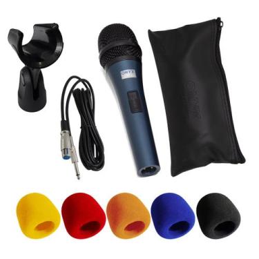 Imagem de Kit Microfone Dinâmico com Fio TK 51C com Suporte B19A e Espuma Onyx