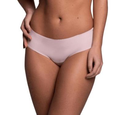 Imagem de Calcinha Tanga Microfibra Caleçon Sem Costura Liebe, G, Nude