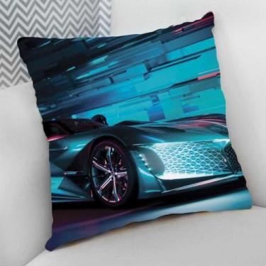 Imagem de Almofada Decorativa 25x25 Personalizado Carro Tunado Tunnig Neon Azul 