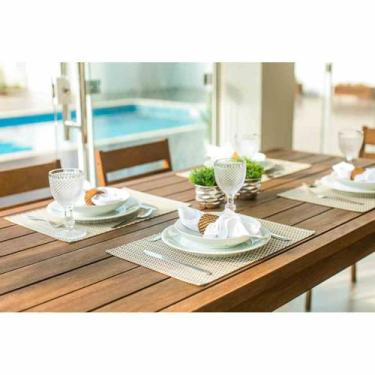 Imagem de Mesa Mestra Ipanema 140 x 85 cm em Madeira Mestra Móveis, Stain Noguei