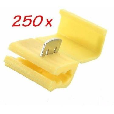 Imagem de 250 X Conector Derivação Emenda Cabos Fios Amarelo - 4 A 6mm - DMTI