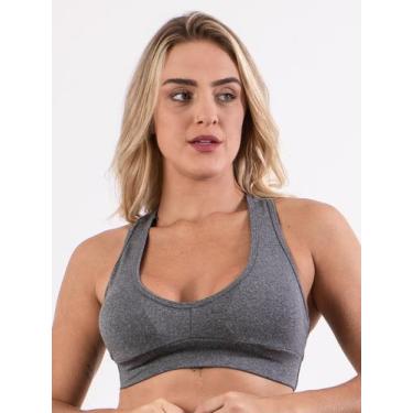 Imagem de Top Fitness Nadador Suplex Poliéster Academia Treino RLC Modas, Cinza,