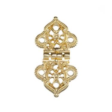 Imagem de Dobradiça Indiana 4 Peças Decoração Caixas Artesanato Mdf - Metallica 