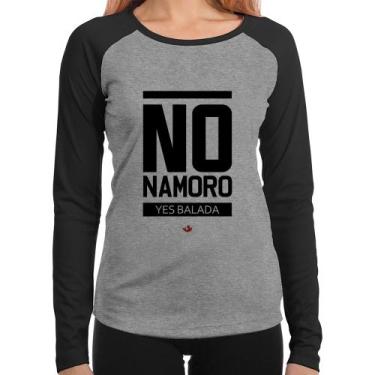 Imagem de Baby Look Raglan No namoro, Yes balada Manga Longa - Foca na Moda, Cin