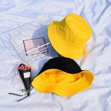 Imagem de Chapéu Bucket Balde Dupla Face Liso Moda Street 2 Cores - oem, UN, Mar