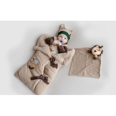 Imagem de Saida Maternidade Bebe Menino Animais Saco De Dormir - PEQUENO ANJO, M
