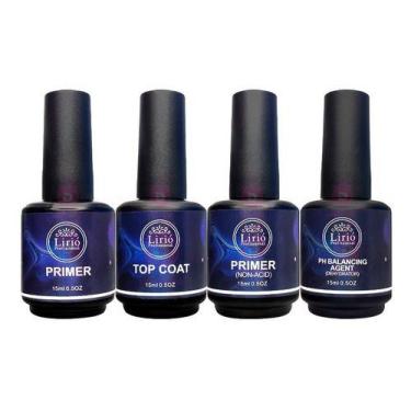 Imagem de Kit Blindagem Lirió Top Coat Primer Ph Balancing Agent Unhas - Mr Vend
