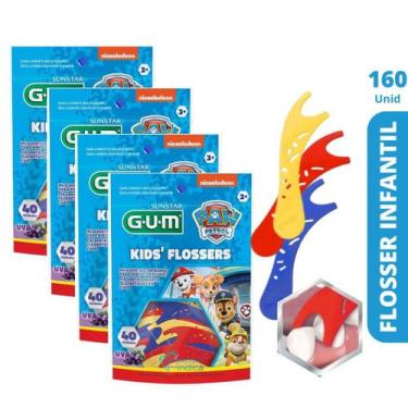 Imagem de Flossers Patrulha Canina  GUMFio Dental Infantil com Cabo  160 unidade