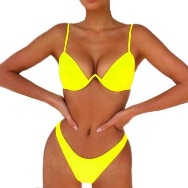 Imagem de Biquíni Aro Inteiro Estruturado Bojo Removível - Kosh, Amarelo, M