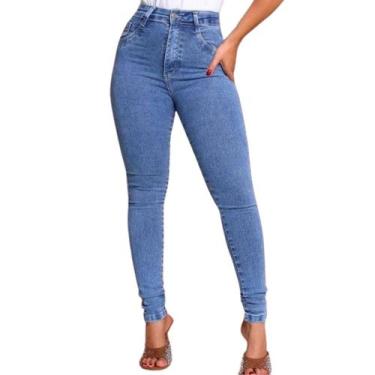 Imagem de Calça Power Lycra Skinny Jeans Feminina Premium Moda Gringa - Love Fas