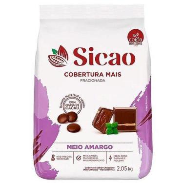Imagem de Cobertura Mais Meio Amargo - Gotas - 2,05 kg - 1 unidade - Sicao - Riz