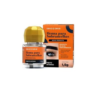 Imagem de Henna Para Designer de Sobrancelhas Della E Delle 1,5g Preto Intenso