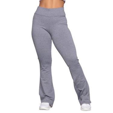 Imagem de Calça Legging Flare Fitness Vekyo Modas Suplex Cós Alto Bailarina Conf