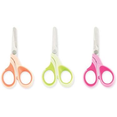 Imagem de Tesoura Escolar Cores Sortidas 4 Polegadas com Cabos SOFT Touch - Mund