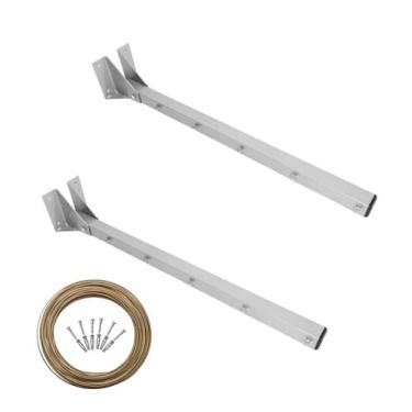 Imagem de Suporte Varal Dobrável Lateral Para 5 Cordões Branco 60cm nv153p - Nov