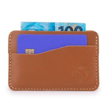 Imagem de Carteira Simples Porta Cartões e Notas Fina Multiuso Em Couro  - Use Y
