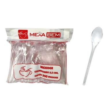 Imagem de Palheta/ Mexedor Colherinha 9,5 Cm Pct C/ 200-mexa Bem, Mexedor