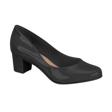 Imagem de Sapato Scarpin Salto Baixo Social Beira Rio Conforto 4777409, Preto, 3