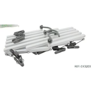 Imagem de Varal de pendurar sanfonado com 29 prendedores cinza - CLINK