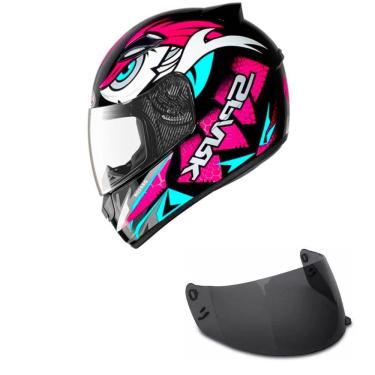 Imagem de Capacete Ebf New Spark Dragon Rosa Mais Viseira Fumê