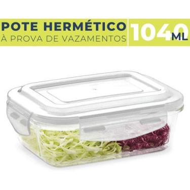 Imagem de Pote Hermético Vidro Retangular Freezer E Microondas 1040ml - Home e m