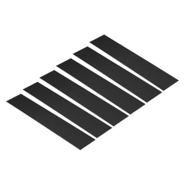 Imagem de PATIKIL Placas de nome em branco de 25,4 x 5 cm, pacote com 6 placas de nome gravadas personalizadas retangulares com gravação a laser para placas de identificação personalizadas, mesa de escritório,