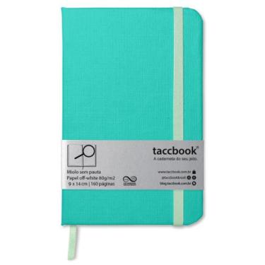 Imagem de Caderneta Sem pauta taccbook Verde água 9x14 Ríg.