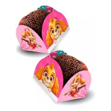 Imagem de 50 Forminhas Doces Patrulha Canina Menina - Skye -  Rosa - Regina Fest