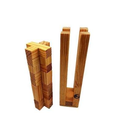 Imagem de Jogo infantil educativo Torre Gêmeas madeira - Shoppingnet