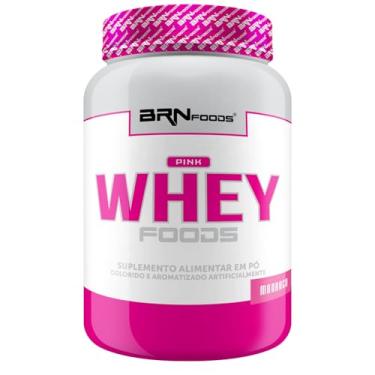 Imagem de Pink Whey c/Colágeno 900g - BRN FOODS Sabor Morango