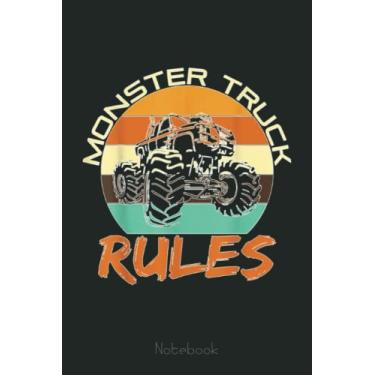 Imagem de Retro Monster Truck Rules Monster Truck Racing Big Trucks Notebook: Funny Monster Trucks Gifts for Kids Great Kids Appreciation Thank Gag Gifts for Girls Toddler Boys Dad Mom