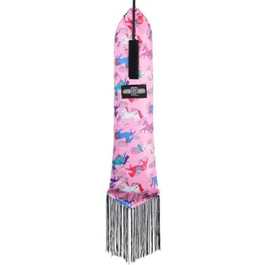 Imagem de Harrison Howard Bolsa de rabo de cavalo de nylon com fecho ajustável suave e leve com estampa de pônei, rosa