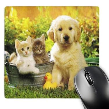 Imagem de 3dRose Mouse pad LLC 20 x 20 x 0,65 cm tão fofo filhote e gatinhos (mp_55253_1)