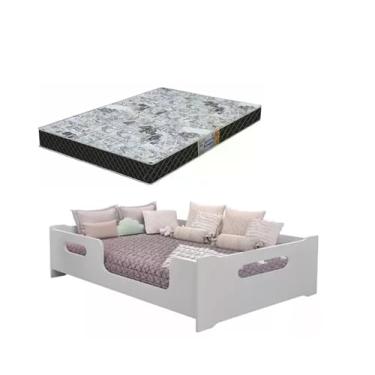 Imagem de Cama Infantil Casal Montessoriana Encanto 100% Mdf + Colchão Casal Super Confortavel -D23 Gazin