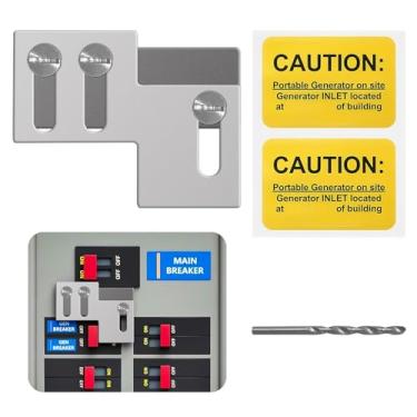 Imagem de QYZZRS Kit de Intertravamento de Gerador Compatível com Thomas & Betts, Painel Challenger de 150 Ou 200 A, Espaçamento de 1 A 1 1/8" Entre Disjuntor Principal E de Derivação, Kit de Intertravamento Pr